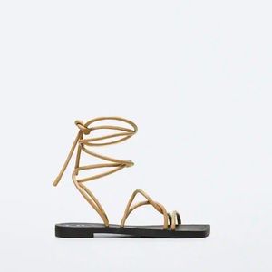 Mango Criss-cross straps sandals size 38 (7-1/2)